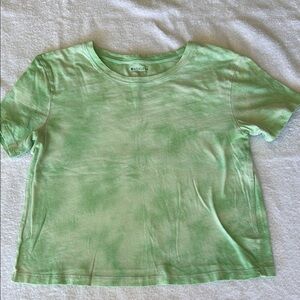 Athleta Green Short Sleeve Tee Casual Cotton Blend